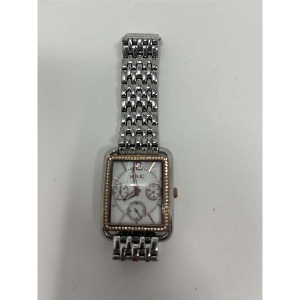 Relic Addison Multifunction Rose Gold Crystal Accent Bezel Watch ZR15657 D3